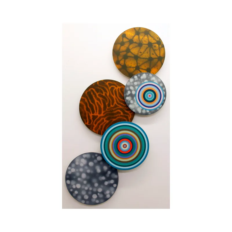 A five panel painting titled 
